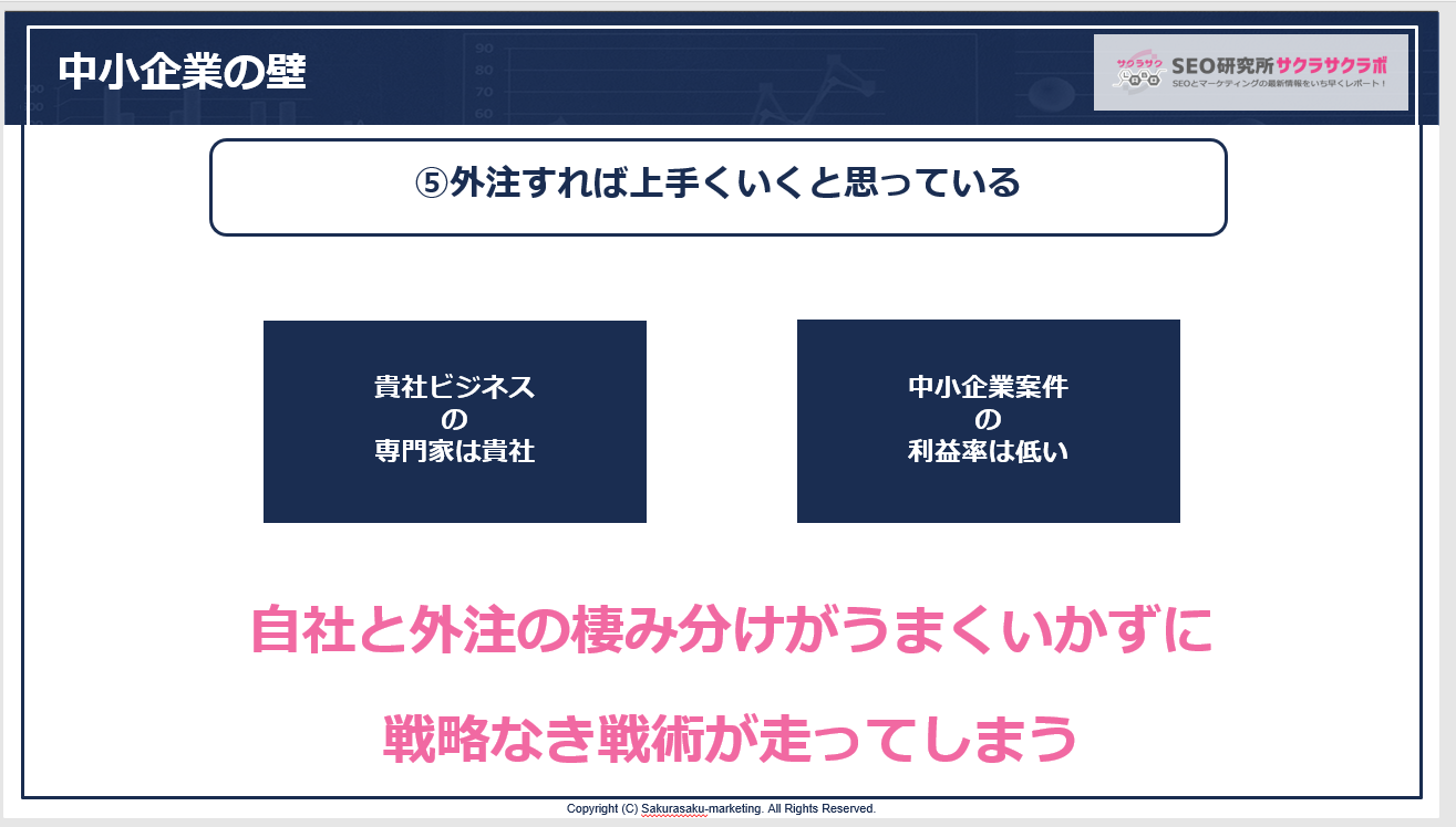 外注すれば上手くいくと思っている